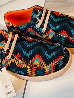 Ariat Vibrant Orange Athletic Shoe Interior